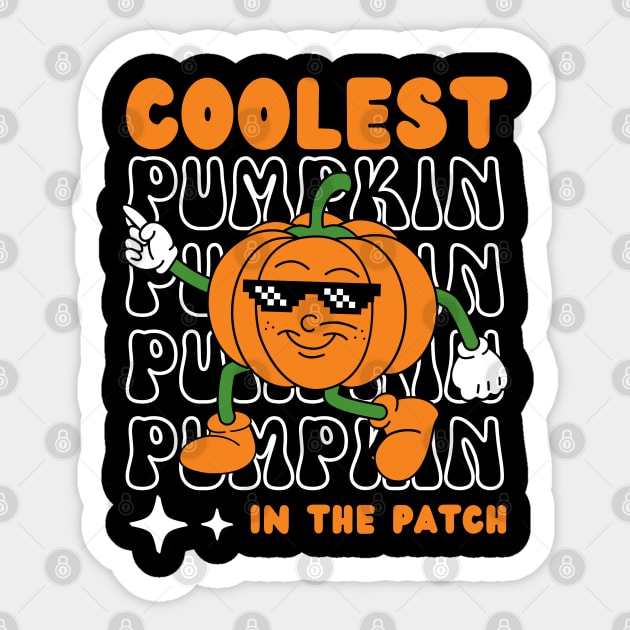 Happy Thanksgiving -  The Coolest Pumpkin in the Patch Sticker by JunThara